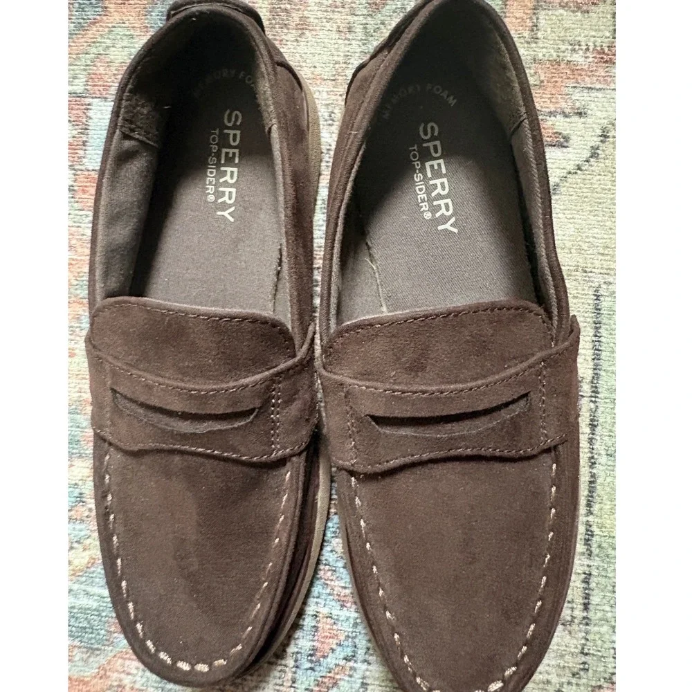Sperry Top-Sider Boys Capstan Brown Penny Loafers Shoes | Boys Size 3M SCK262040